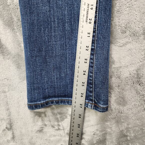 Chaps Denim Jeans Women 4 Blue Madden Straight Leg Mid Rise Stretch Denim Casual - Picture 11 of 13